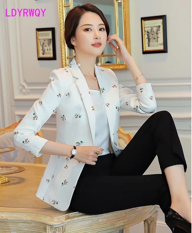 2021 autumn new Korean version of the Slim fashion small man retro British style suit suit single piece jacket female