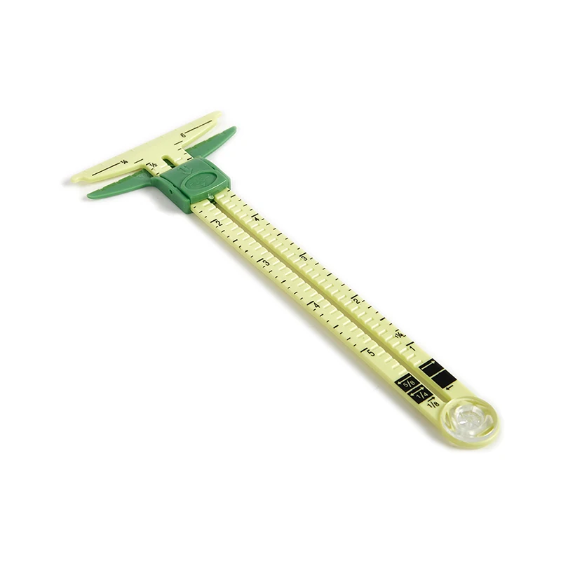 6pcs/Set Sewing Seam Ruler Measuring Gauge Patchwork Quilting Tailor Ruler Sizer Helper Aluminum Plastic Sliding Gauge 4 refills