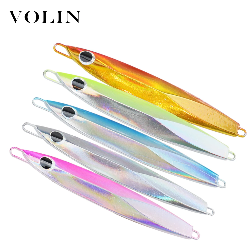 

VOLIN NEW Model 1pc Ocean Trolling Metal Lure 60g 80g 100g 120g 150g Hard Lure Fishing Metal Jig SaltWater Lure Fishing goods