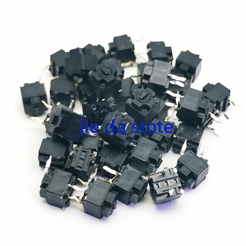 Panasonic 10Pcs Original Mouse Spuare Micro Switch Button EVQP0G07K Baolei Shark IE4.0 Black Spots 6x6x7.4mm  EVQP0E07K