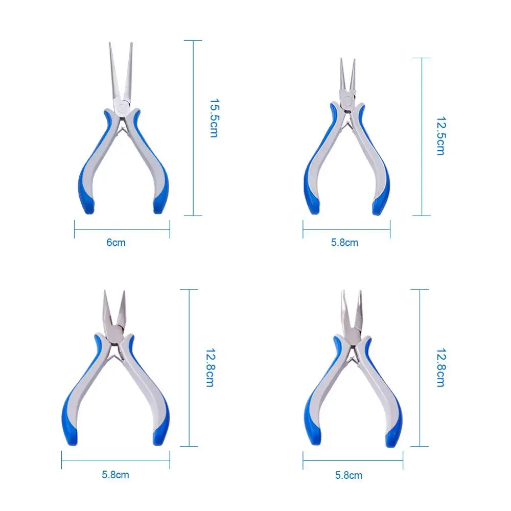 1-8 Máy Tính Trang Sức Kìm Carbon Cứng Tròn Thép Không Gỉ Kìm Mũi Dao Cắt Dây Cấp Kềm Kìm Mặt Cắt mũi Phẳng Kìm Bộ Dụng Cụ