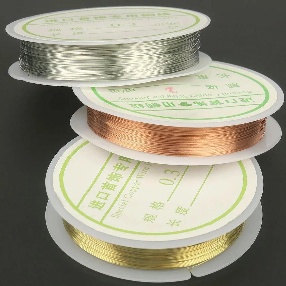0.2/0.25/0.3/0.4/0.5/0.6/0.7/1mm Gold/Silver Color Colorfast Copper Wire DIY Bracelet Necklace Jewelry Craft Beading Wire String