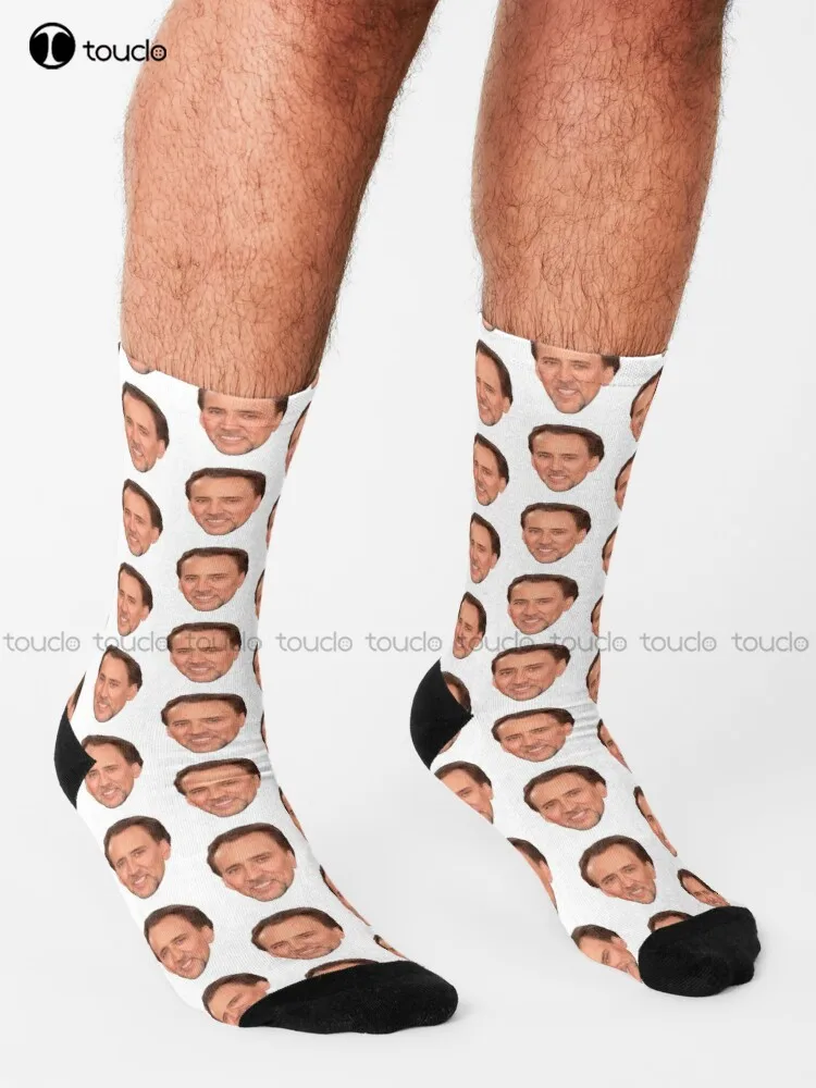 Nicolas Cage  Socks Socks Youth Personalized Custom Unisex Adult Teen Youth Socks Halloween Christmas Gift 360° Digital Print