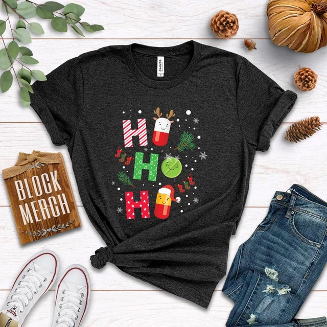 Camiseta de Navidad para farmaceutico regalo de Navidad para tecnico de farmacia Camiseta de algodon con cuello redondo camisa informal camisetas de manga corta y2k AliExpress