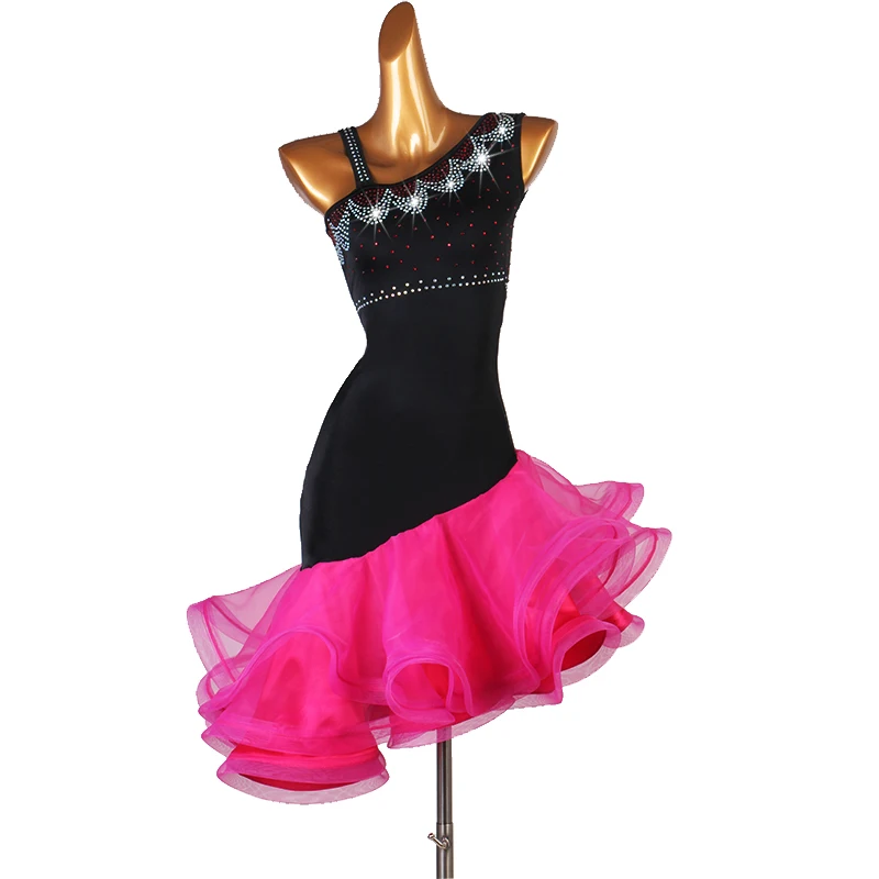 

adult junior latin dress salsa tango dresss Rhinestones Costume Stage dress custom singer stage dress lq171