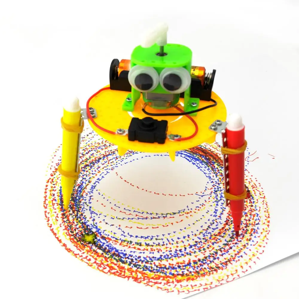 Aprendizagem precoce diy doodle robô tecnologia pequenas invenções brinquedos educativos crianças experimento científico primário e secundário