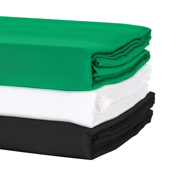 Backdrop Cloth Black White Green Color Cotton Textile Muslin Photo Background Studio Photography Screen Chromakey