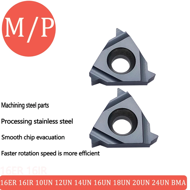 10 stück 16ER 16IR 8UN 10UN 12UN 14UN 16UN 18UN 20UN BMA CNC Hartmetall Einfügen Drehmaschine Drehen CNC Interne Gewinde einsatz Werkzeug