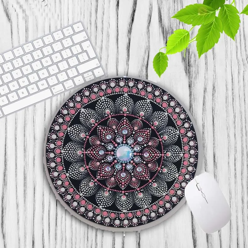 XGZ ART Promotion Mandala Flower Gaming Player Speed Waterproof Round Mouse Pad Computer Mats Gamer Size 20*20cm Mousepad Small
