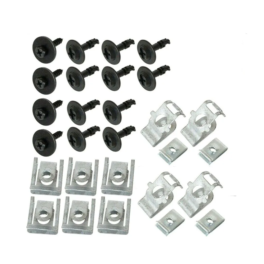 28/29pcs Mixed/Set Engine Hood Screw Set ENGINE UNDERTRAY UNDER COVER CLIPS FITTING KIT For -Audi A4 B8 A5 8T Car Accessorry