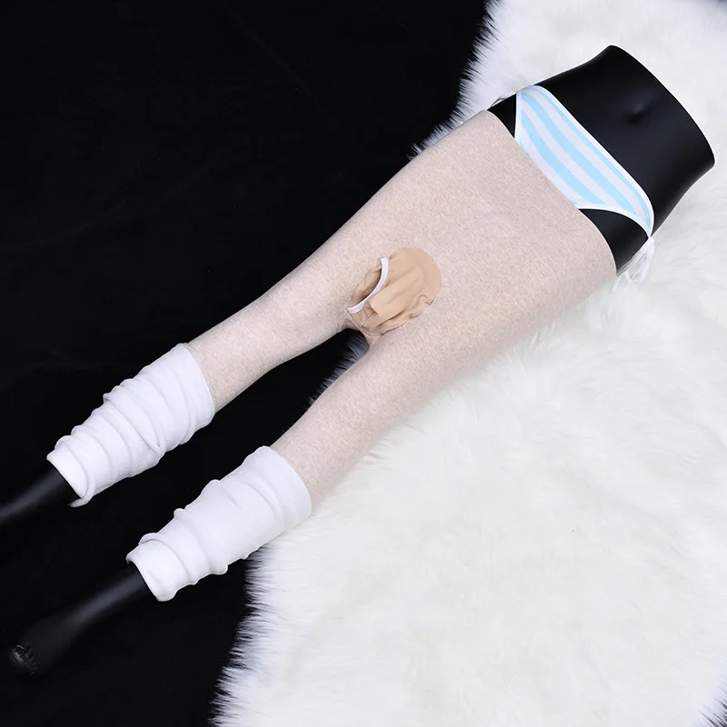 Autumn Winter Pantyhose Fleece Warm Thermal Underwear Mens Legging Pyjamas Pencil Pants Thermique Trousers Convex Pouch Pantalon