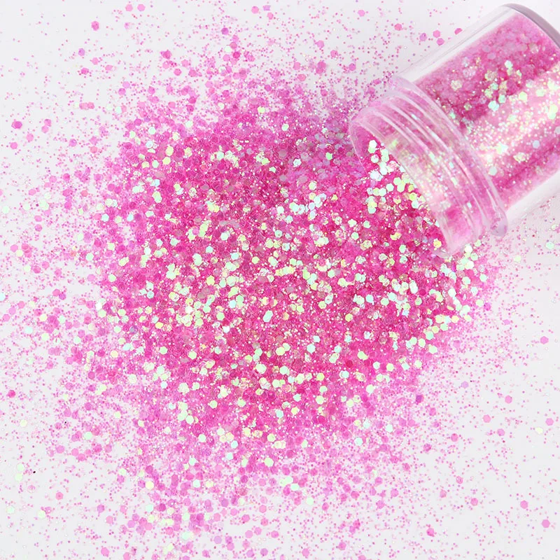 Mini Shining Nail Glitter Sequins Holographic Colorful Peony Pink Mix Series Flakes DIY Nails Glitter Nail Art Accessories10ml