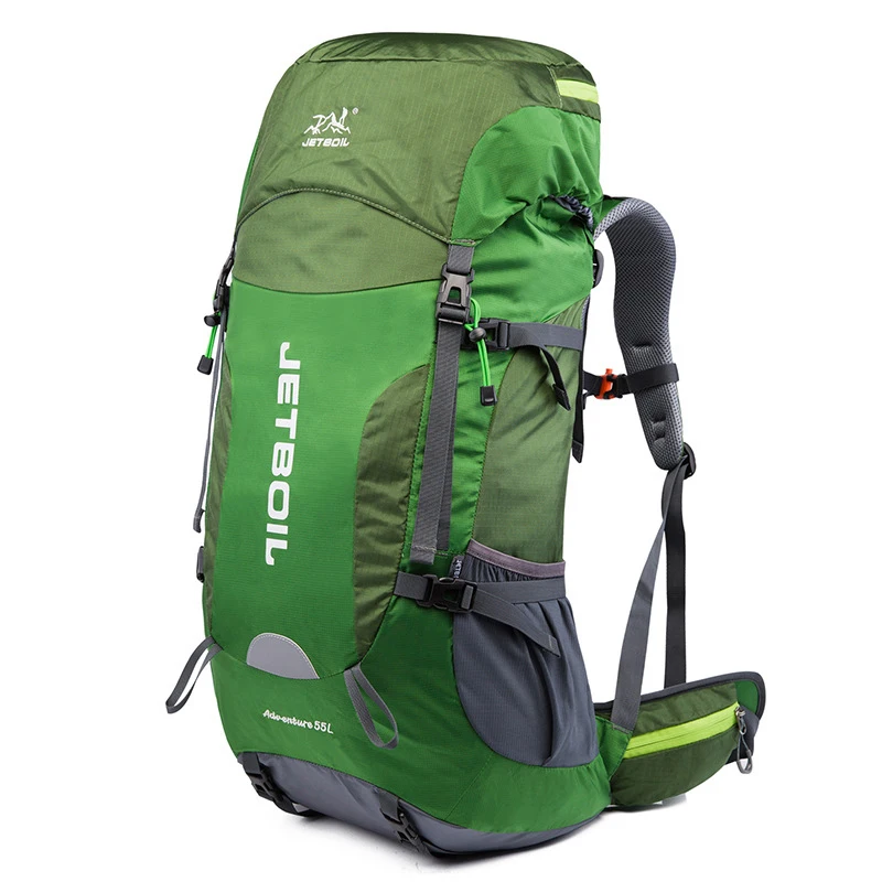 JETBOIL-Bolsa de Montañismo al aire libre, Mochila deportiva, ocio, viaje, bolsa de moda con cubierta de lluvia, equipo de Camping, 55L