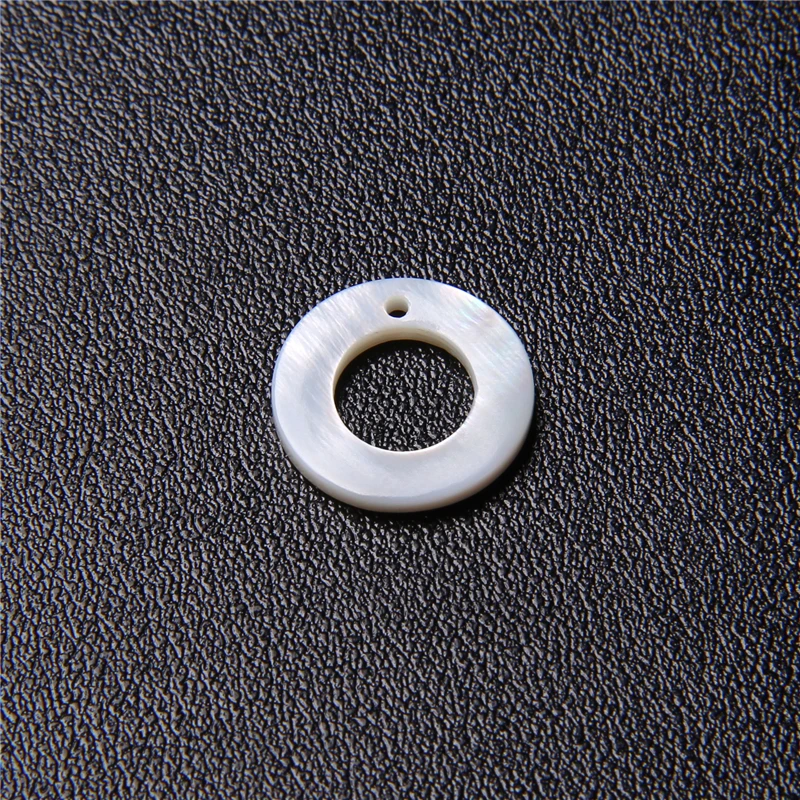 10/15/20mm White Shell Donuts Beads Mother of Pearl Spacers Beads Circle Ring Shape Shell Pendant for Jewelry Making DIY Craft