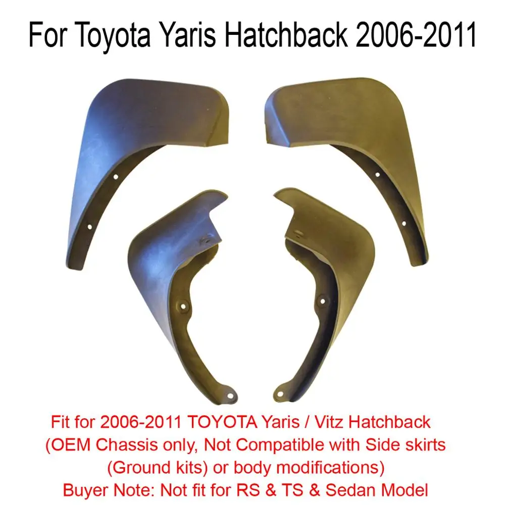 

for Toyota Yaris Vitz Hatchback 2006 2007 2008 2009 2010 2011 Mud Flaps Front Rear Mud Flap Mudguards Fender YC101124