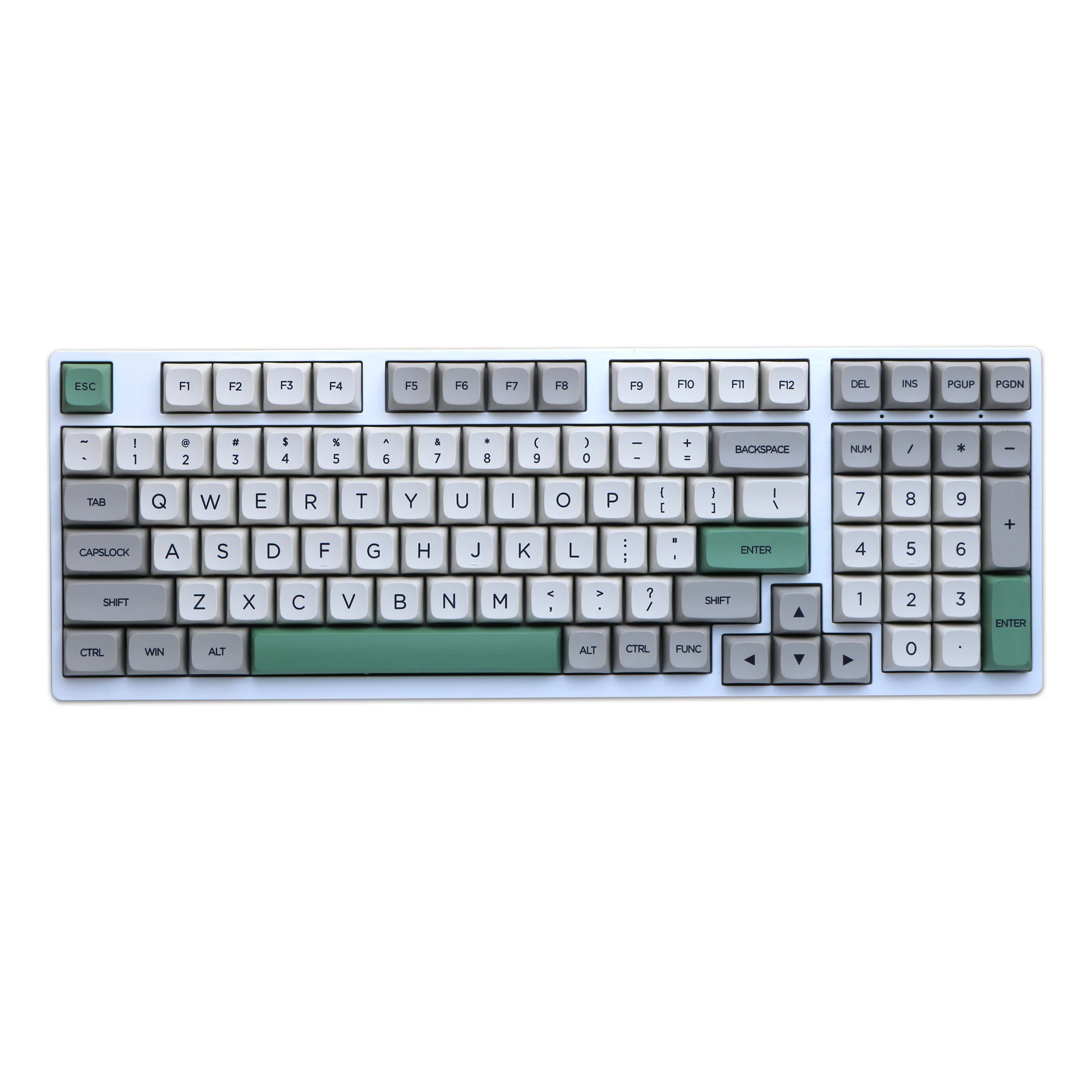 134 Keys/set 9009 Retro Gray White Keycaps PBT Dye Sublimation Key Caps For MX Switch Mechanical Keyboard QX XDA Profile