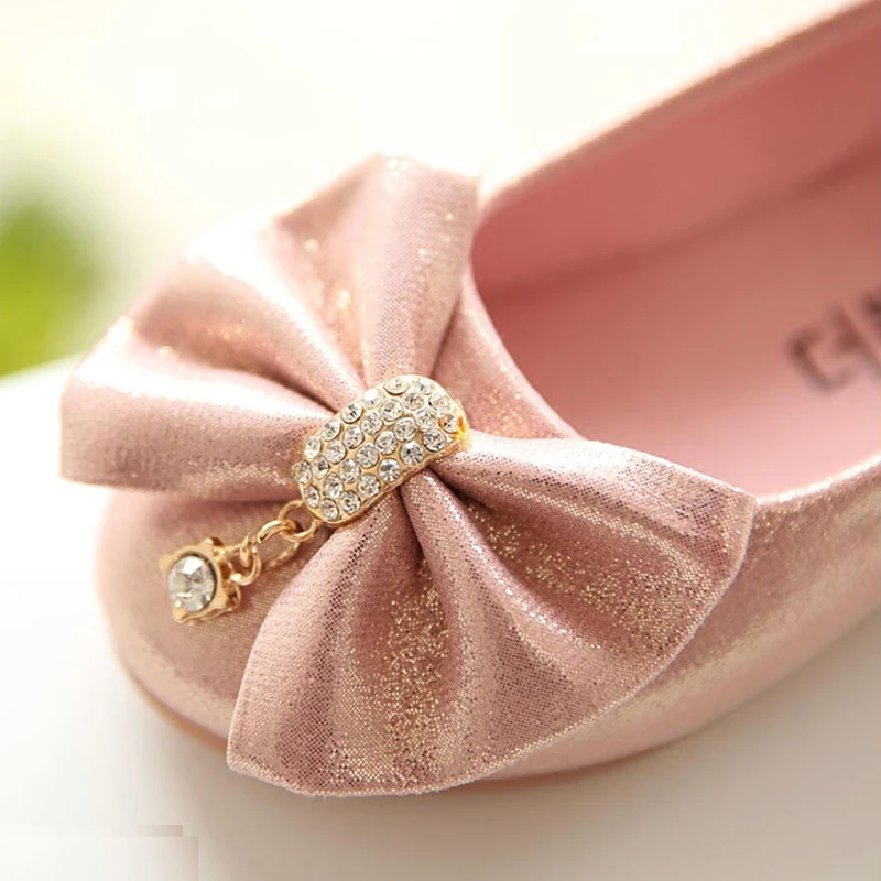 New Flowers Children Girls Kids Baby Wedding Party Princess Leather Shoes For Girls Mary Janes Single Silver Dress Shoes 2024