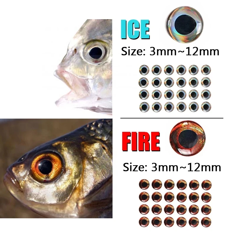 Ojos de pez epoxi 3D para streamer – material de atado - imagen 2