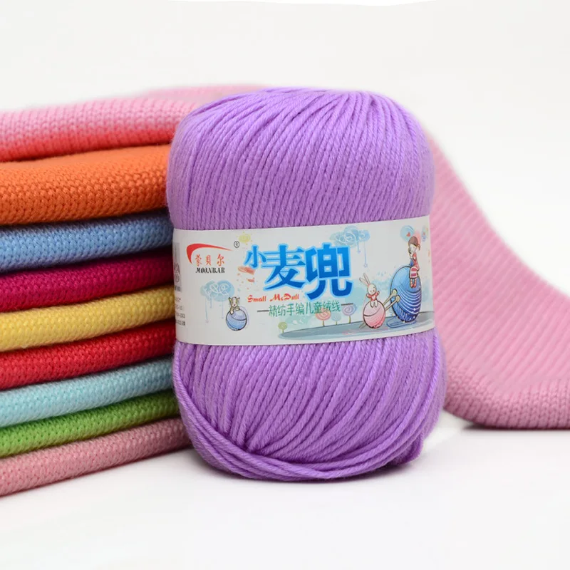 50g/ball Cheap Sale Soft Worsted Silk Velvet Baby Wool Cashmere Yarn Knitting Crochet Yarn Hand Knitting Thread