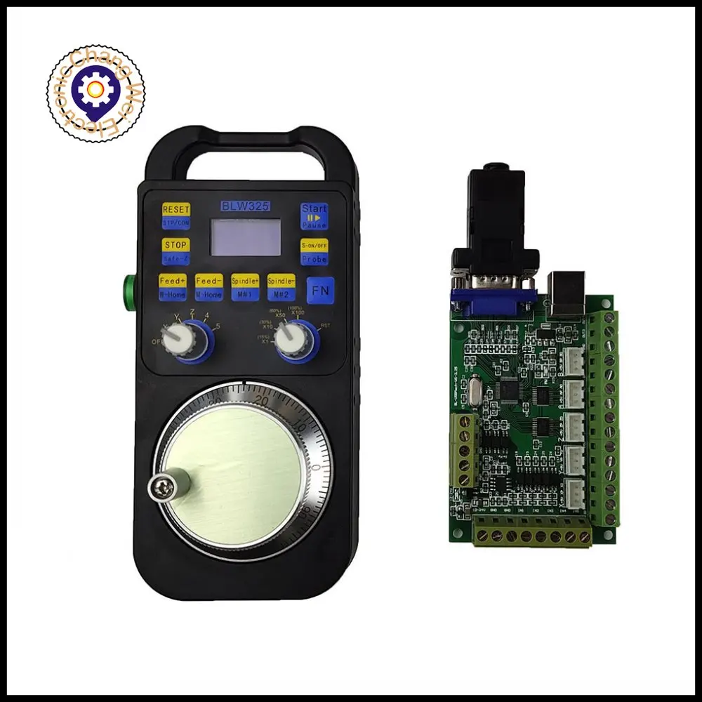 

5-axis Mach3 CNC motion control card and 5-axis wireless electronic handwheel Digital display handwheel supports offline motion