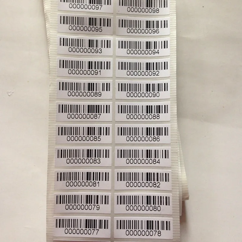 1000pcs 30x10mm Custom Print Serial Number Corresponding Barcode QR Code Labels Scanning Stickers Mobile Phone Battery Price Tag