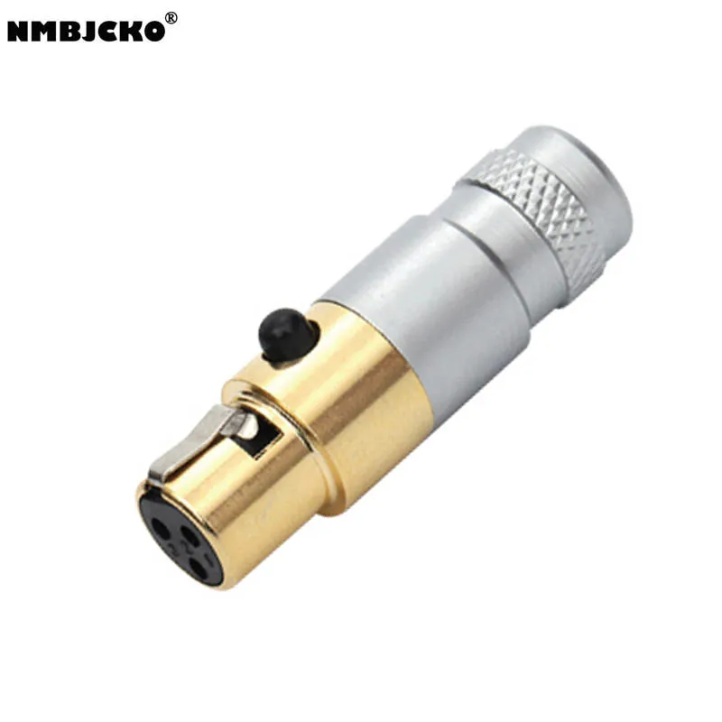 High quality 100pcs/lot mini xlr female Audio Mic connector TA3FSH Mini XLR Connector with Steel Shell