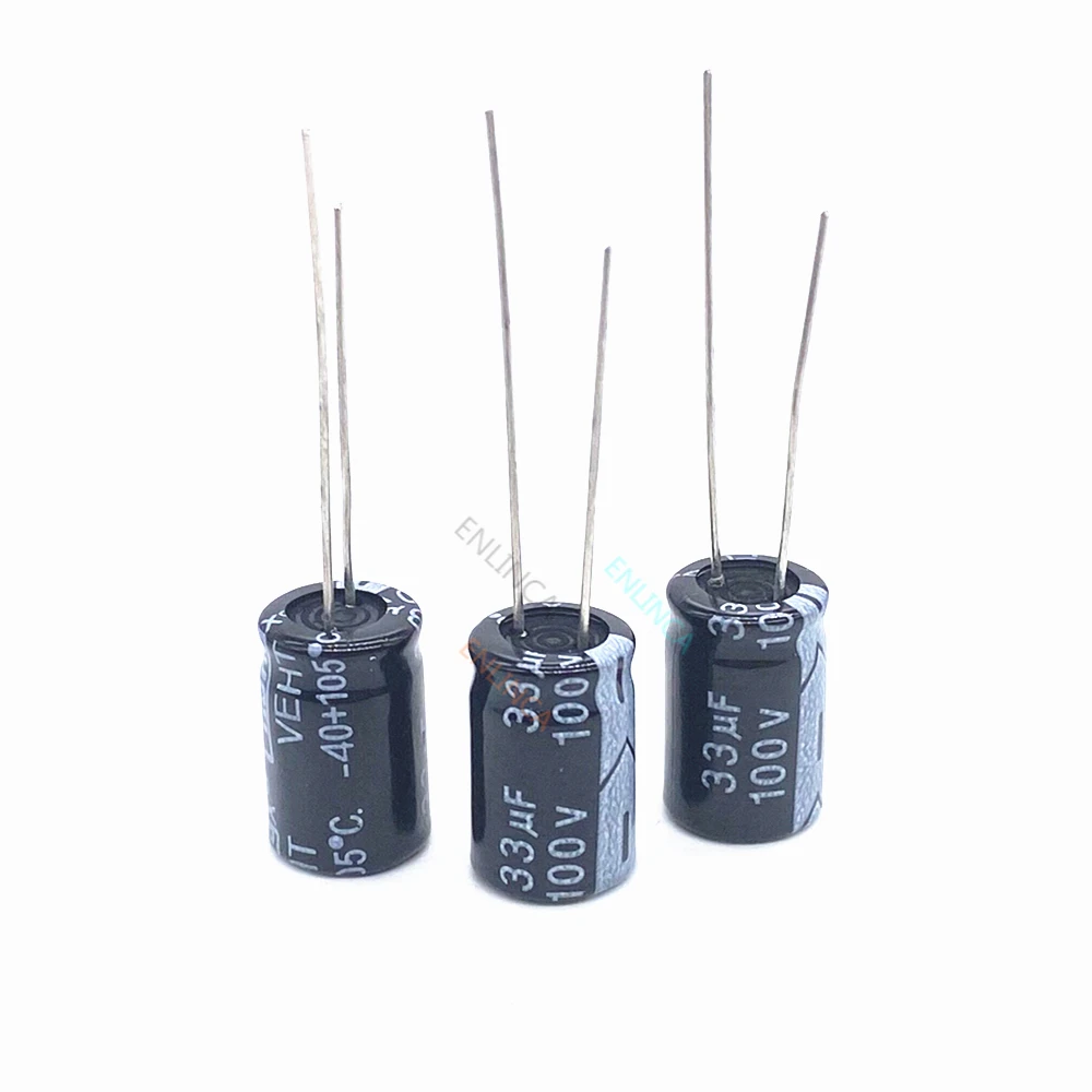 110pcs/lot P41 100v 33UF aluminum electrolytic capacitor size 8*12 33UF 20%