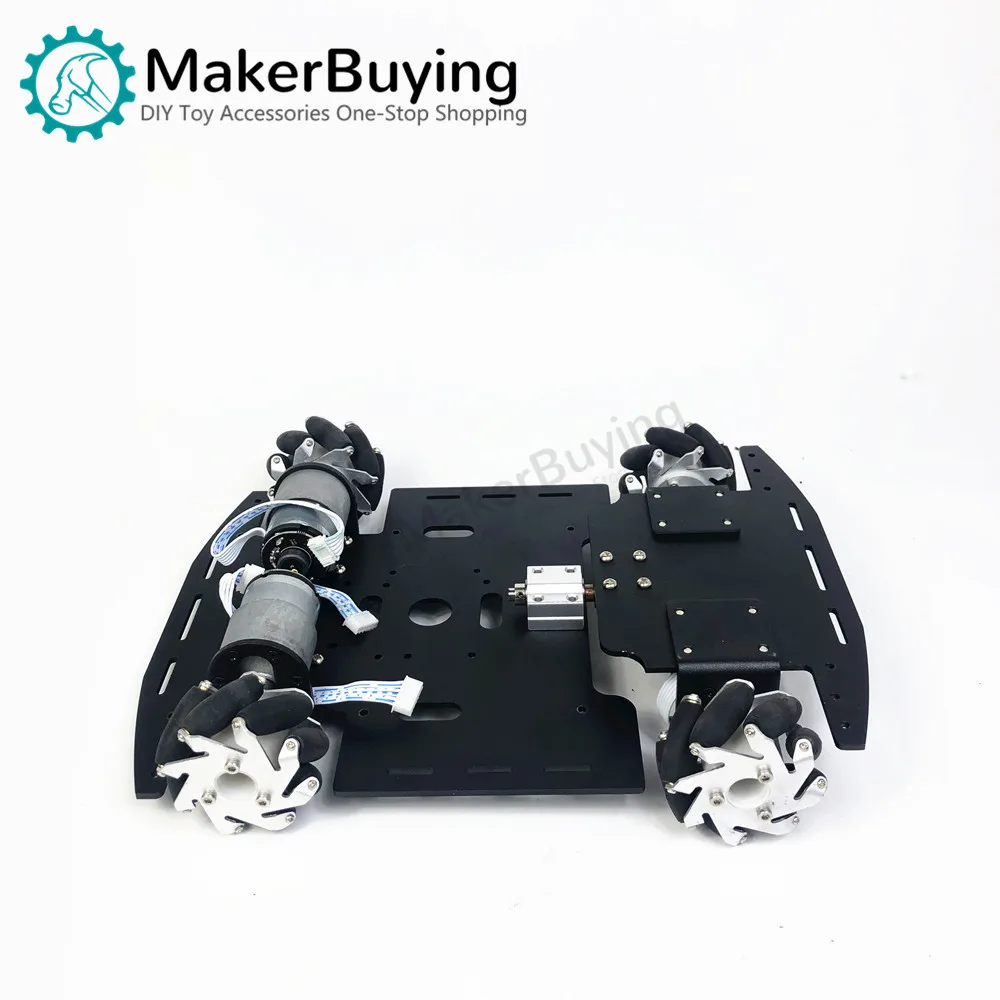 Mecanum wheel single-layer trolley chassis omni-wheel mobile smart car metal chassis robot racing car