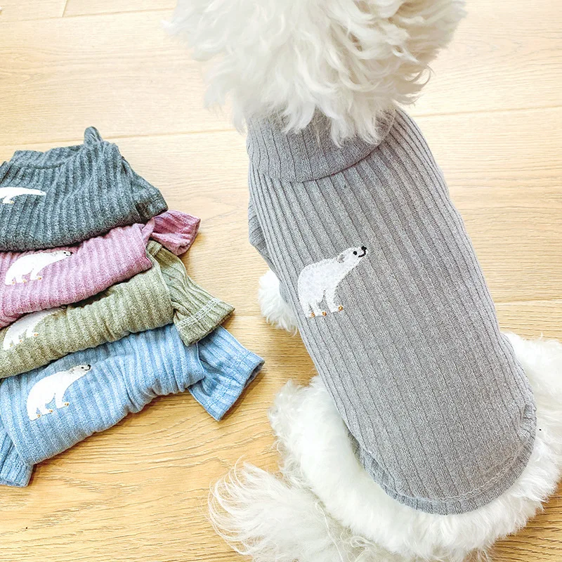 Pet Dog Coustoms Cat Shirt Bear Patten Design Dog Hoodie Sweater Comfortable Homewear for Puppy Dog