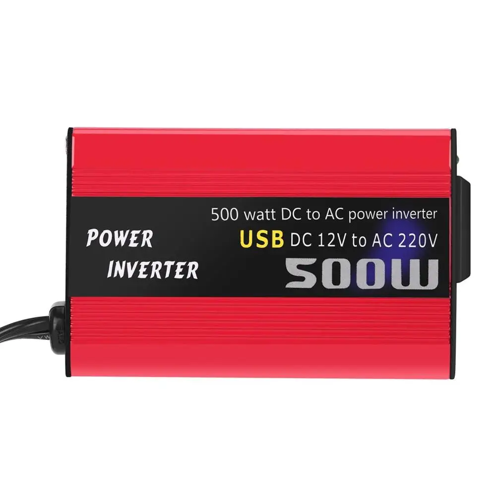 500W DC to AC Power Converter DC 12V to 110V 220V AC Car Inverter Automatic Transformer With Dual USB Car Adapter Dropship