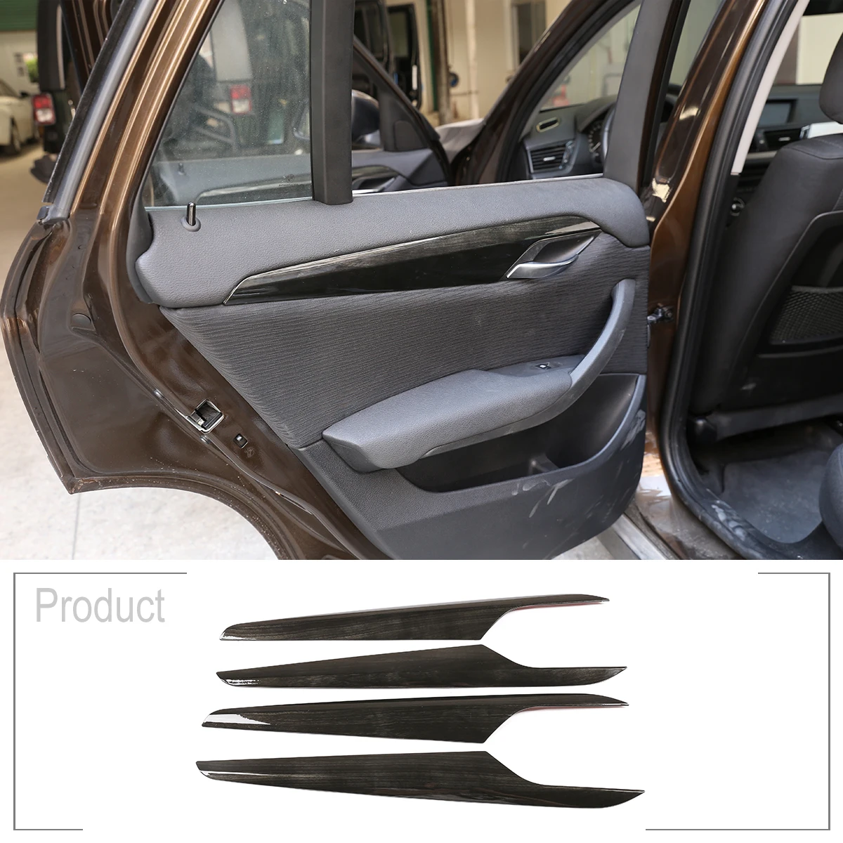 

5 Colors Auto styling Car Interior Door Decoration Panel Cover Trim ABS Chrome For BMW X1 E84 2011-2015 Car Sticker Accessories