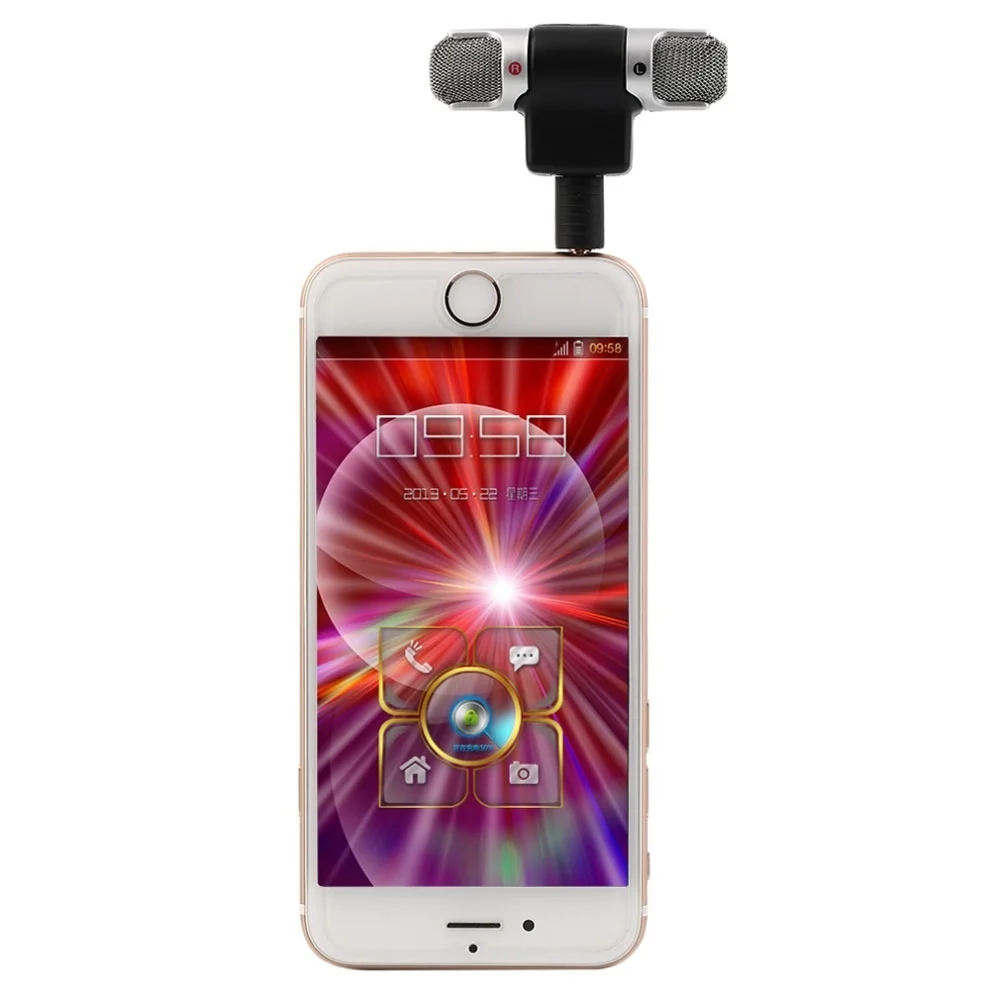 3.5Mm Jack Stereo Microfoon Voor Opname Smartphone Mobiele Telefoon Studio Mini Interview Microfoon 4 Pin