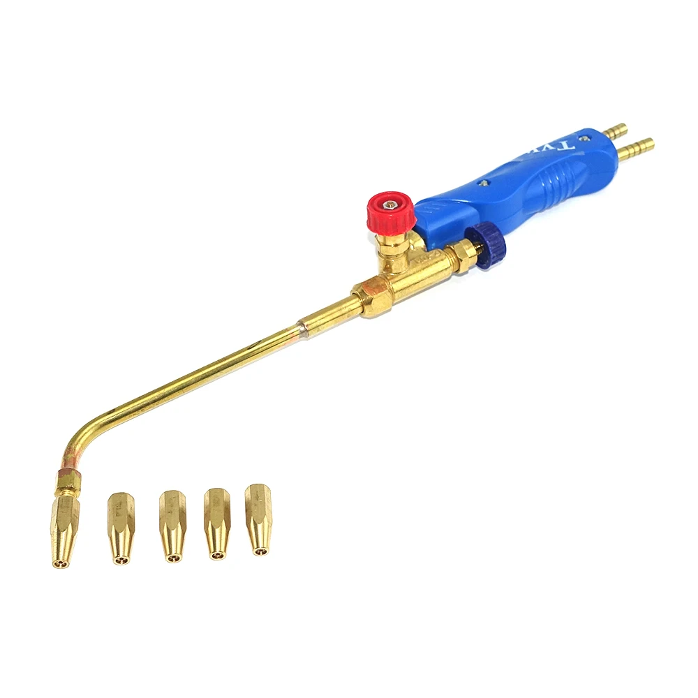 5pcs Nozzles Gas Brazing Torch H01-2 Oxygen Propane Acetylene Liquified Gas for Steel Copper Aluminum Silver Soldering Welding