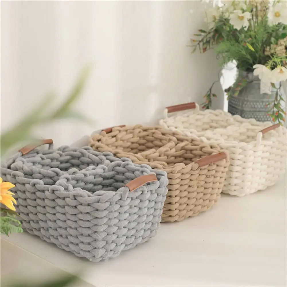 Wear-resistant Cotten Rope Eco-friendly Cotten Rop Storage Baskete for Gifts