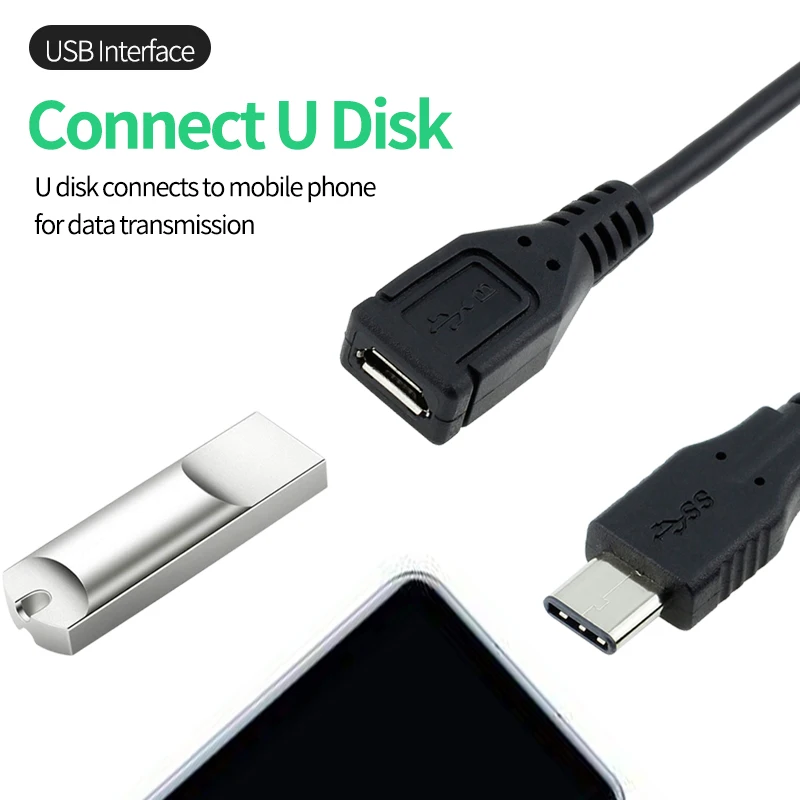 كابلات USB 3.1 من النوع c كابل تمديد من الذكور إلى الإناث من النوع C إلى سلك usb سلك أسود 1 متر لأجهزة الكمبيوتر المحمول الهاتف المحمول U Disk