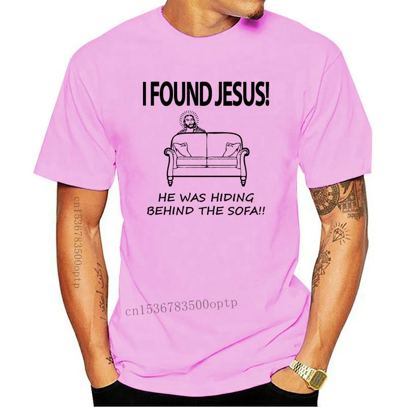 New I Found Jesus He Was Hiding Behind The Sofa Mens Funny Atheist T Shirt Atheism