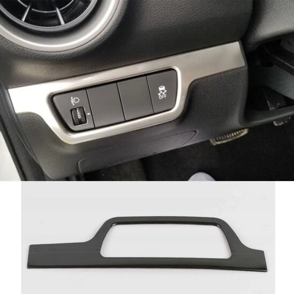 Car Stick Styling Stainless Steel Front Head Fog Light Switch Trim Frame Lamp 1PCs For Kia K3 Forte Cerato 2019 2020 2021 2022