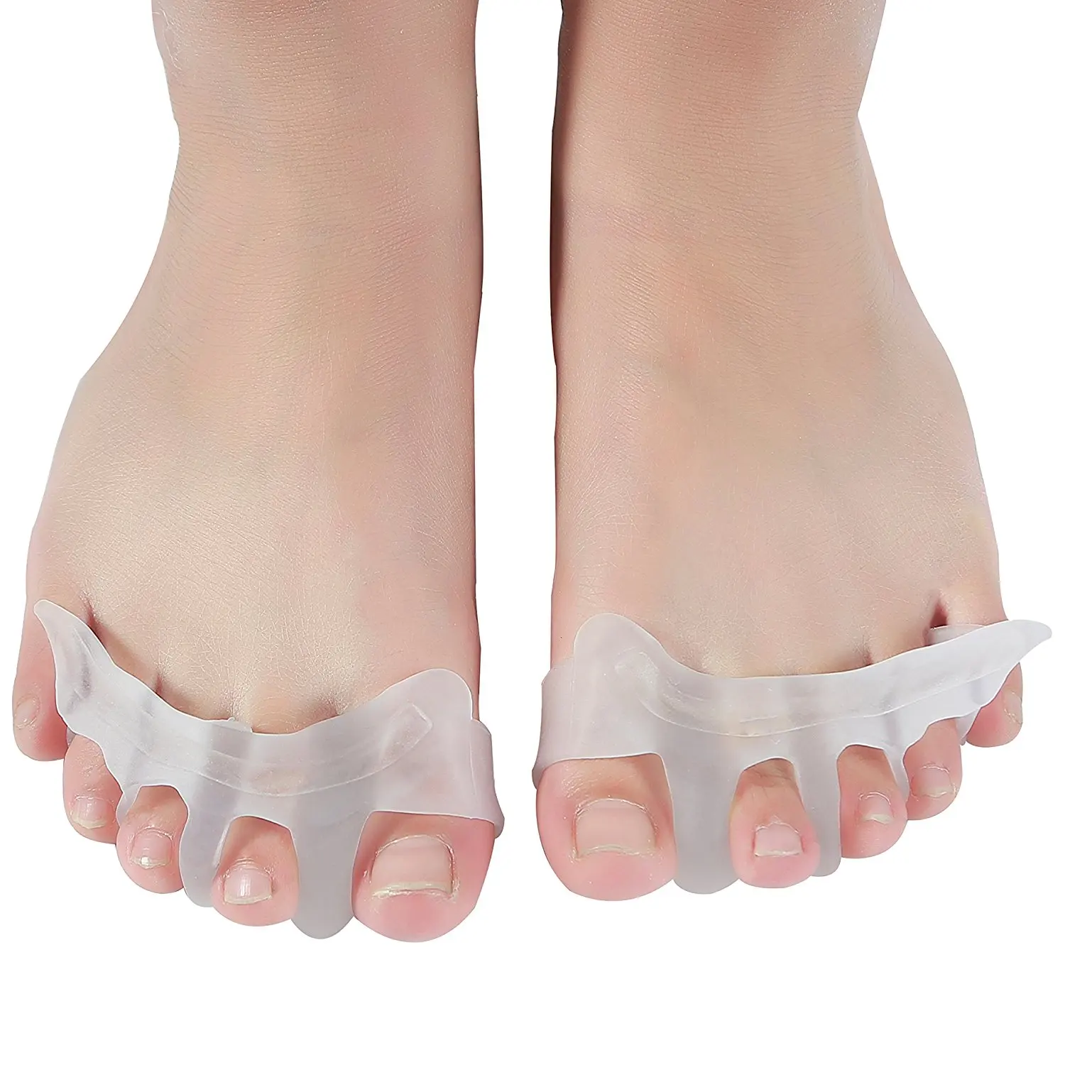 

2Pairs Toe Separator 24 Hours Bunion Orthotics Pedicure Hallux Valgus Corrector Pro Orthopedic Adjuster Toe Feet Care D0508