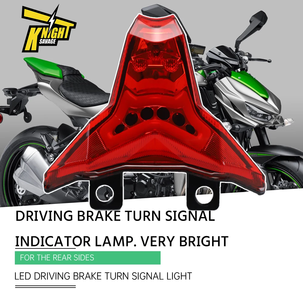 

12V Motorcycle LED Taillights Rear Lamp Turn Signal Indicator Light For KAWASAKI Z1000 NINJA ZX-10R Integrated Tail Accessories