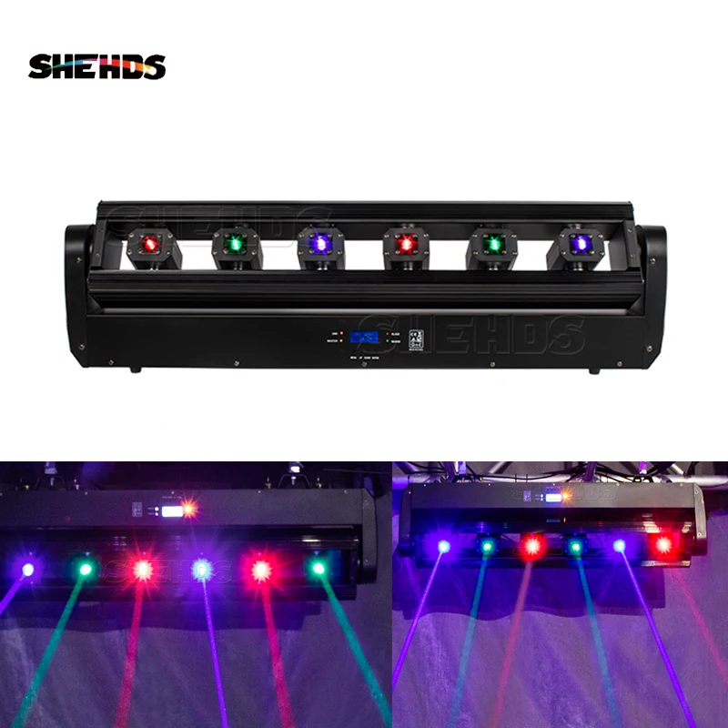 6X500MW RGB+RGB Beam Linear Strobe Moving Head Light Suitable for Bar KTV Song and Dance Hall SHEHDS Stage Lighting