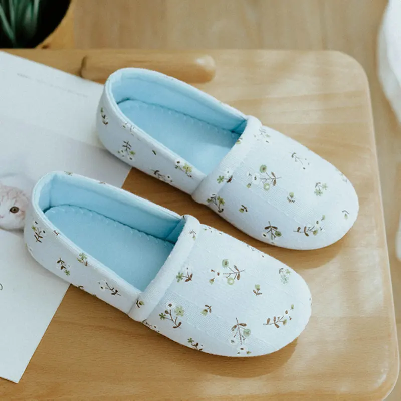 Summer Thin Bag Heel Small Fresh Breathable Home Soft Sole Indoor Spring Non Slip Cotton Women Slippers Wome Adult Famel Shoes