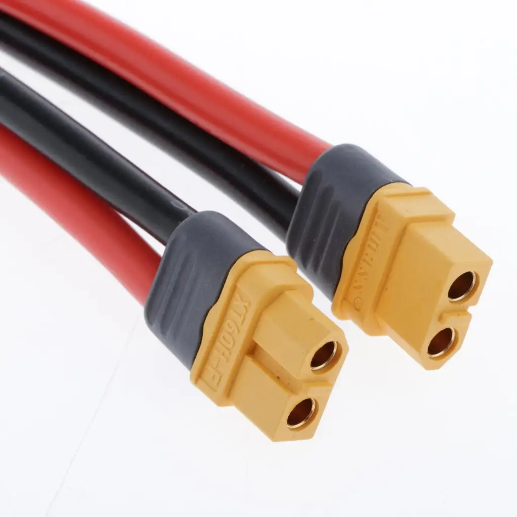 2 قطعة RC شاحن بطارية 10AWG XT60 التوصيل تمديد سلك كابل ذكر/أنثى موصل محول