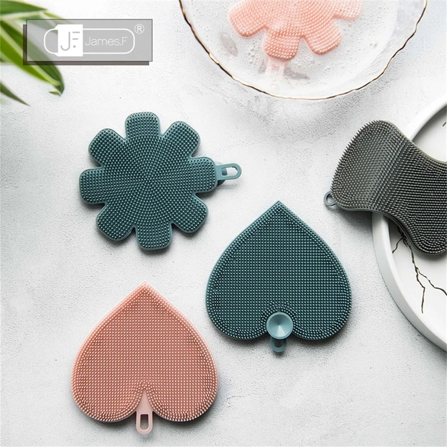 Silicone Cleaning Brush Dishwashing Sponge Multi-functional Fruit Vegetable Cutlery Kitchenware Brushes Kitchen Tools