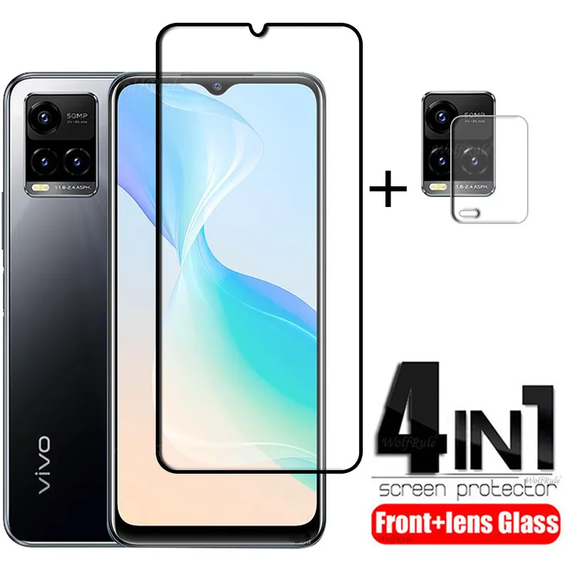 

Стекло с полным покрытием для Vivo Y33S, стекло для Vivo Y33S, пленка из закаленного стекла для телефона, полная защита экрана с клеем для Vivo Y33S, стекло для объектива
