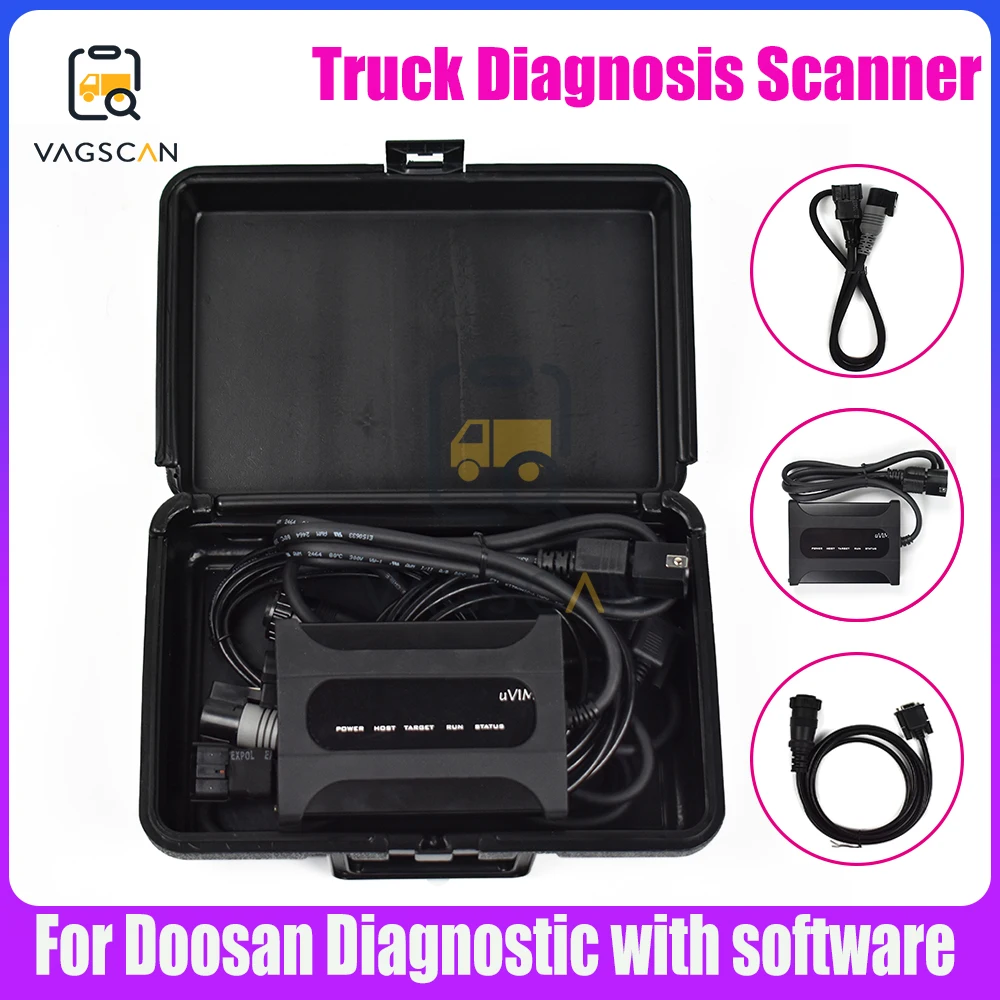 

Heavy Duty Diagnostic tool for Doosan Diagnostic Scanner kit uvim Communication Interface Forklift Excavator Loader Diagnosis