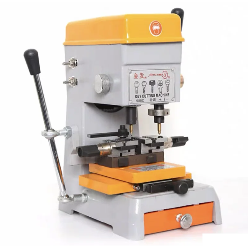 988C Key Cutter Drill Machine 200W Multifunction Key Reproduce Machine Locksmith Supplies Key Making Cutting Machine