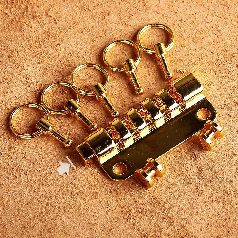 5Pcs Keyring Leather Bag Buckles Metal Leather Craft Key Patchwork Holders Row Rivet Hook High Quality DIY Sewing Accessories
