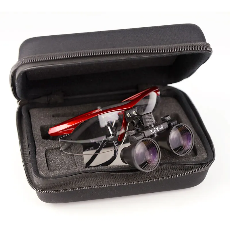 3.5X Binoculars Dentist Loupes Surgical Lighting Magnifier Medical Operation Helping Hand Magnifying Glasses with LED Lights