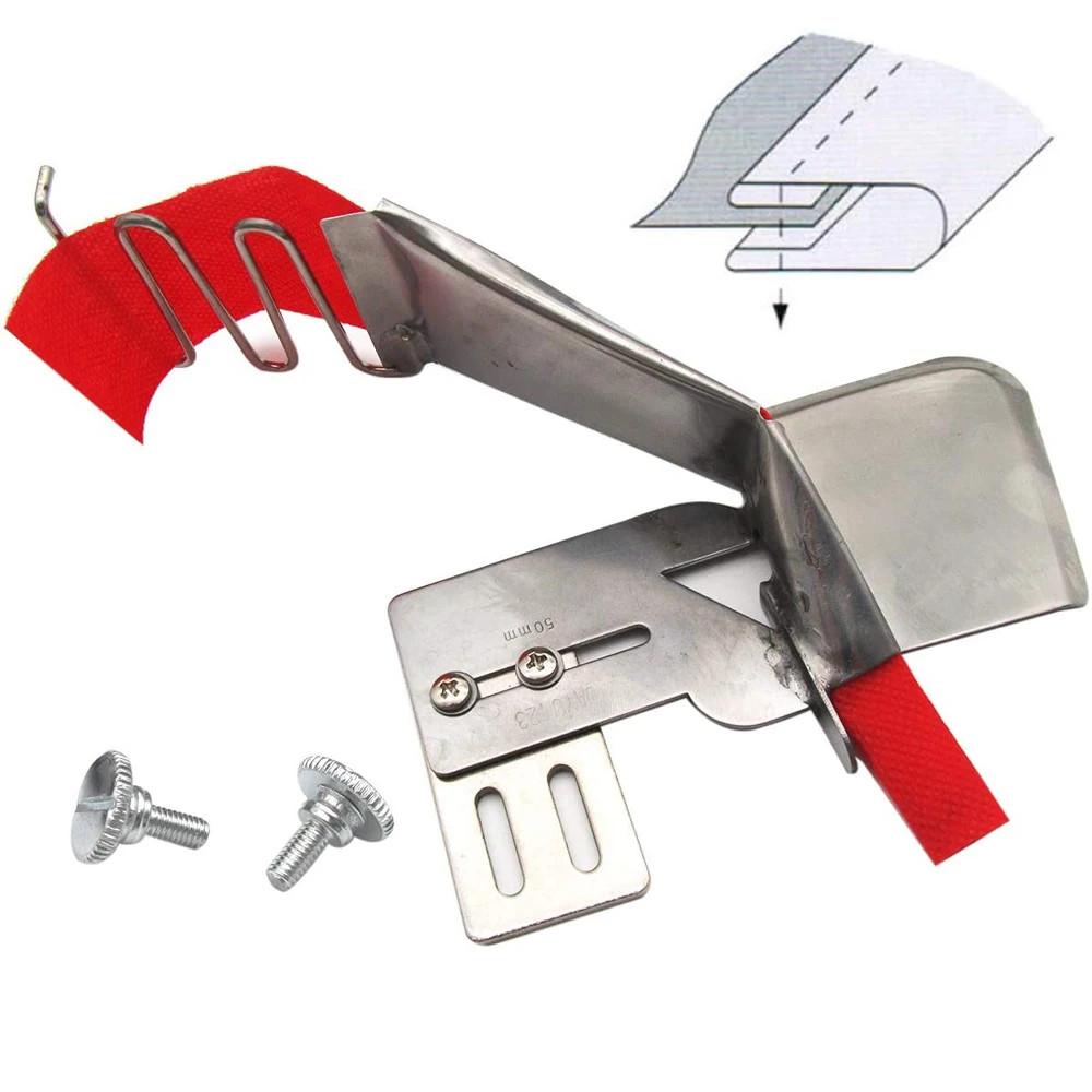 1SET DY123 Nähen Maschine Doppel Ordner Sauberes Finish Top & Bottom Bindung Binder Befestigung Band Bindemittel Rechten Winkel Bias bindemittel