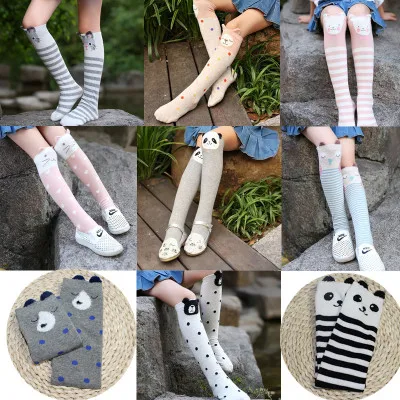 Cartoon Socks for Children Animal Bear Baby Knee High Cotton Socks Long Warmers Socks Boy Socks Girl